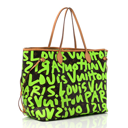 Louis Vuitton Monogram Graffiti Neverfull GM Green 3 of 14