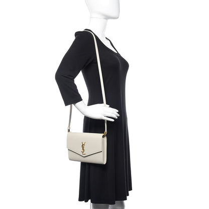 Saint Laurent Grain de Poudre Mini Uptown Crossbody Bag Crema Soft 2 of 10