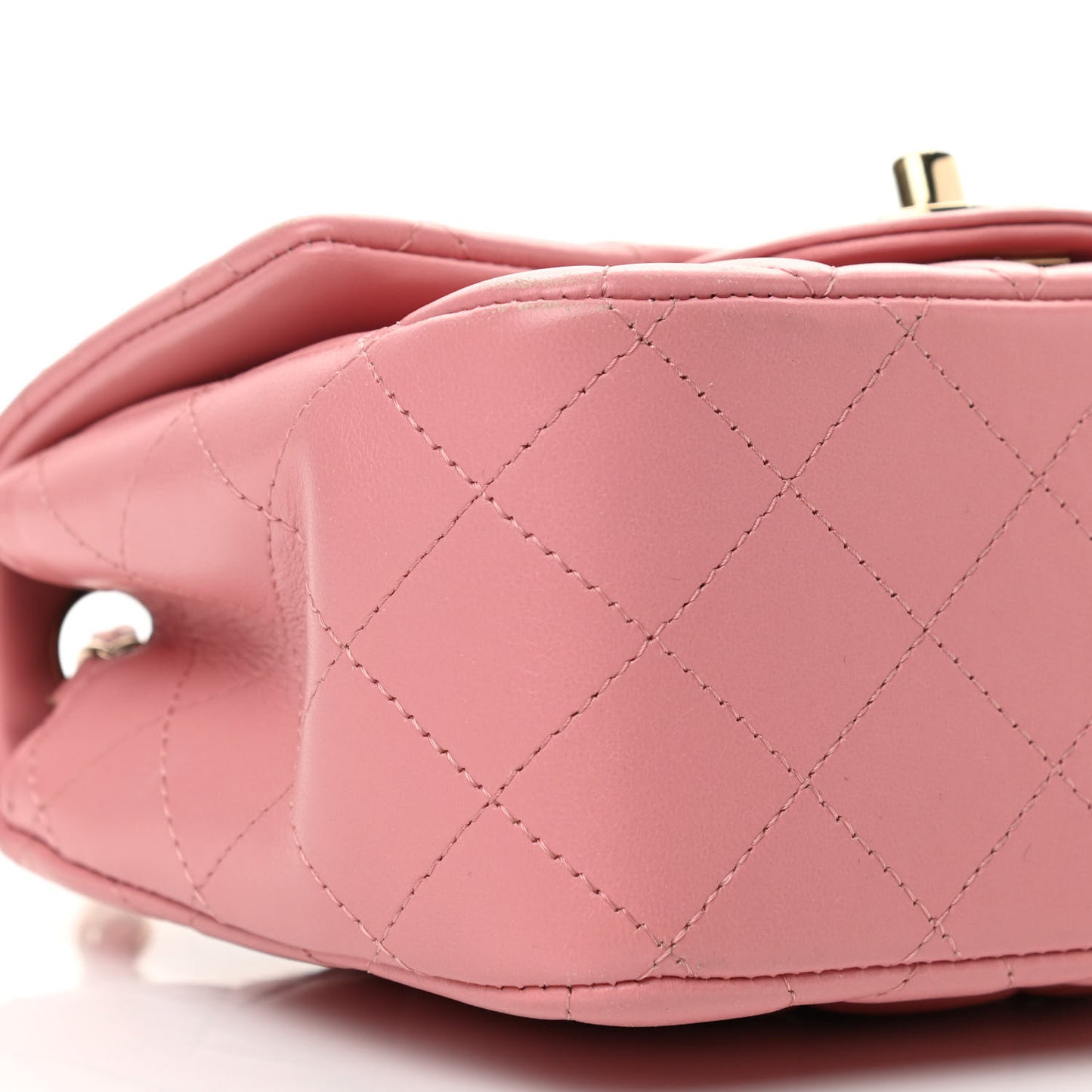 Lambskin Quilted Mini Square Flap Pink
