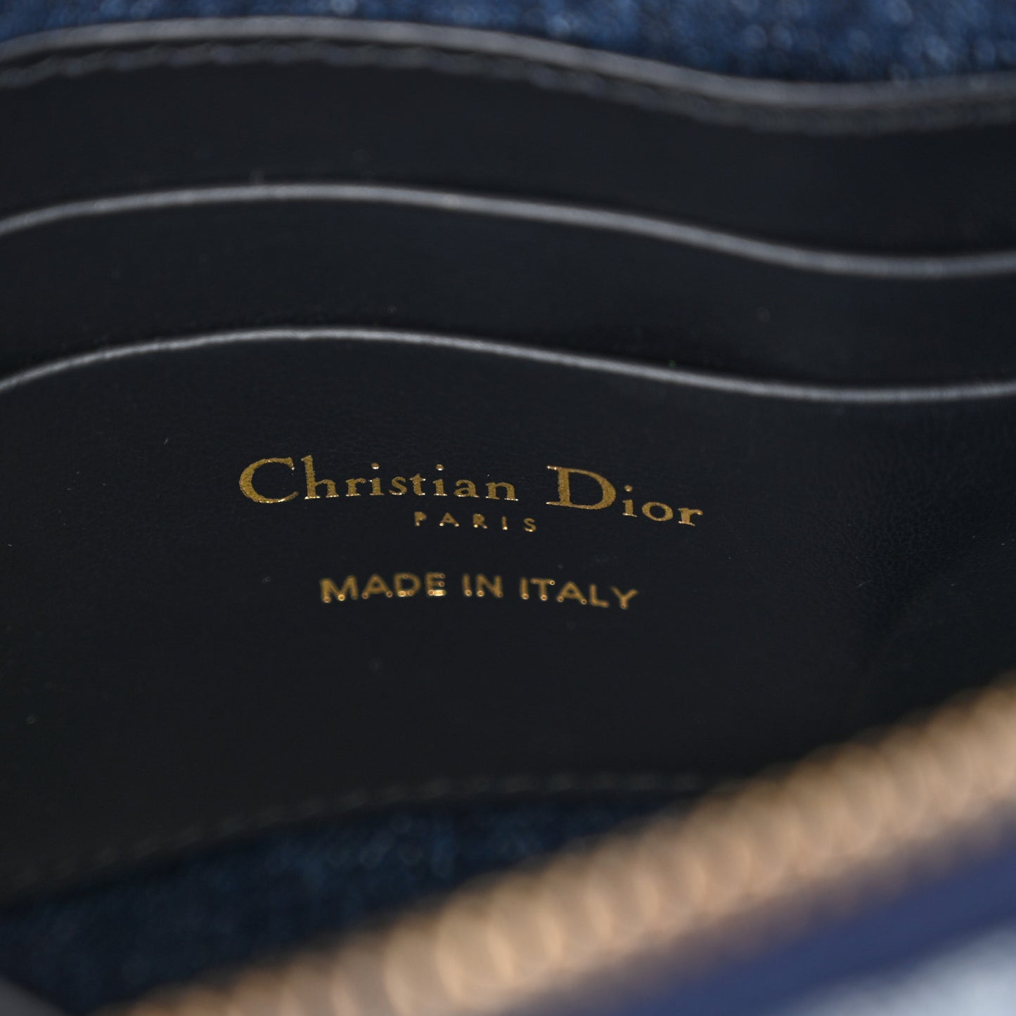 Denim Oblique Jacquard Saddle Rodeo Pouch Blue