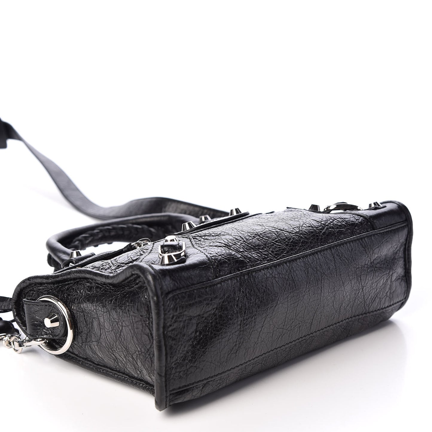 Agneau Classic Silver Hardware Mini City Black
