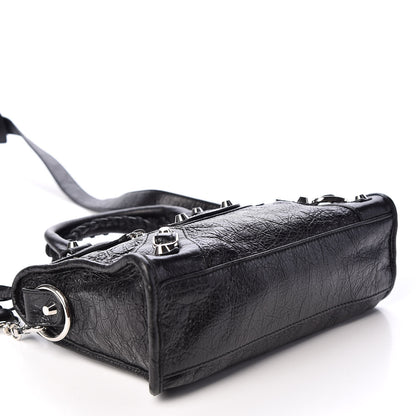 Balenciaga Agneau Classic Silver Hardware Mini City Black 3 of 8