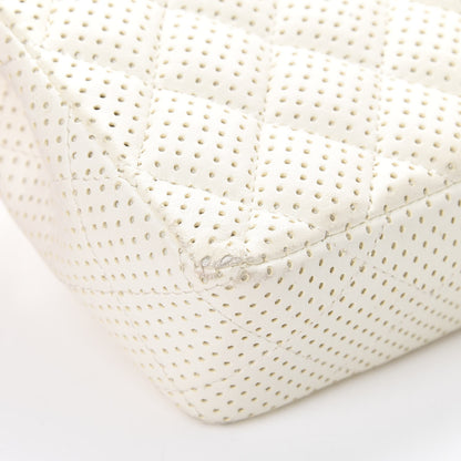 Chanel Lambskin Perforated East West Flap White 11 of 16