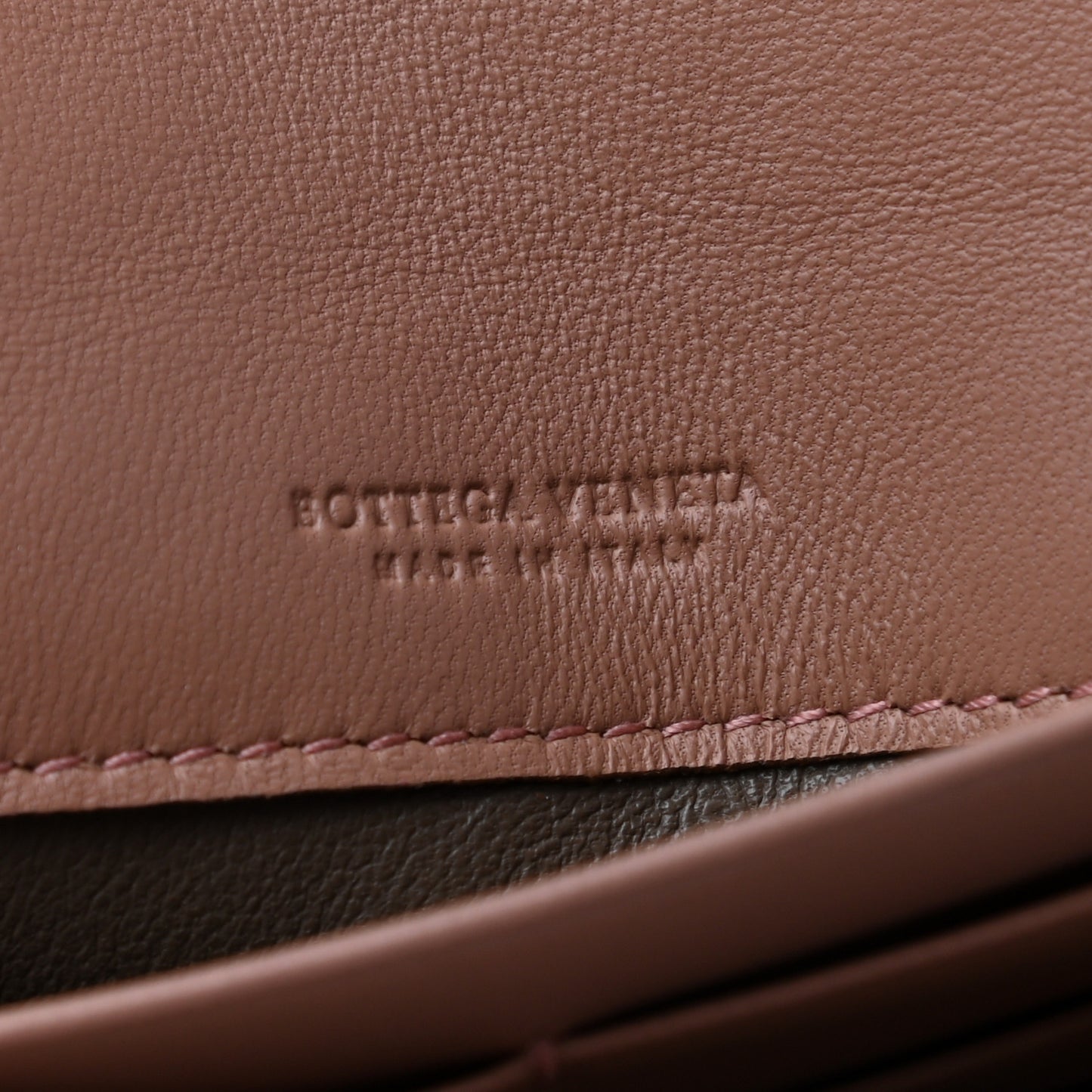 Nappa Intrecciato Continental Flap Wallet Dusty Rose