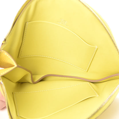 Hermes Chevre Mysore Tutti Frutti Citron Clutch Lime 6 of 8