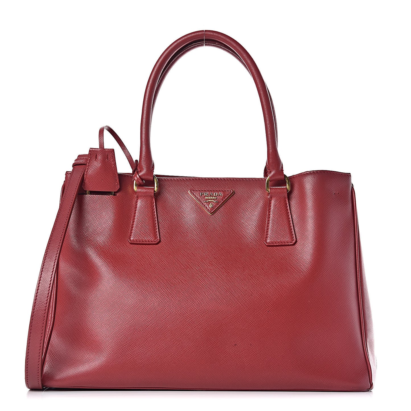 Saffiano Lux Medium Tote Fuoco