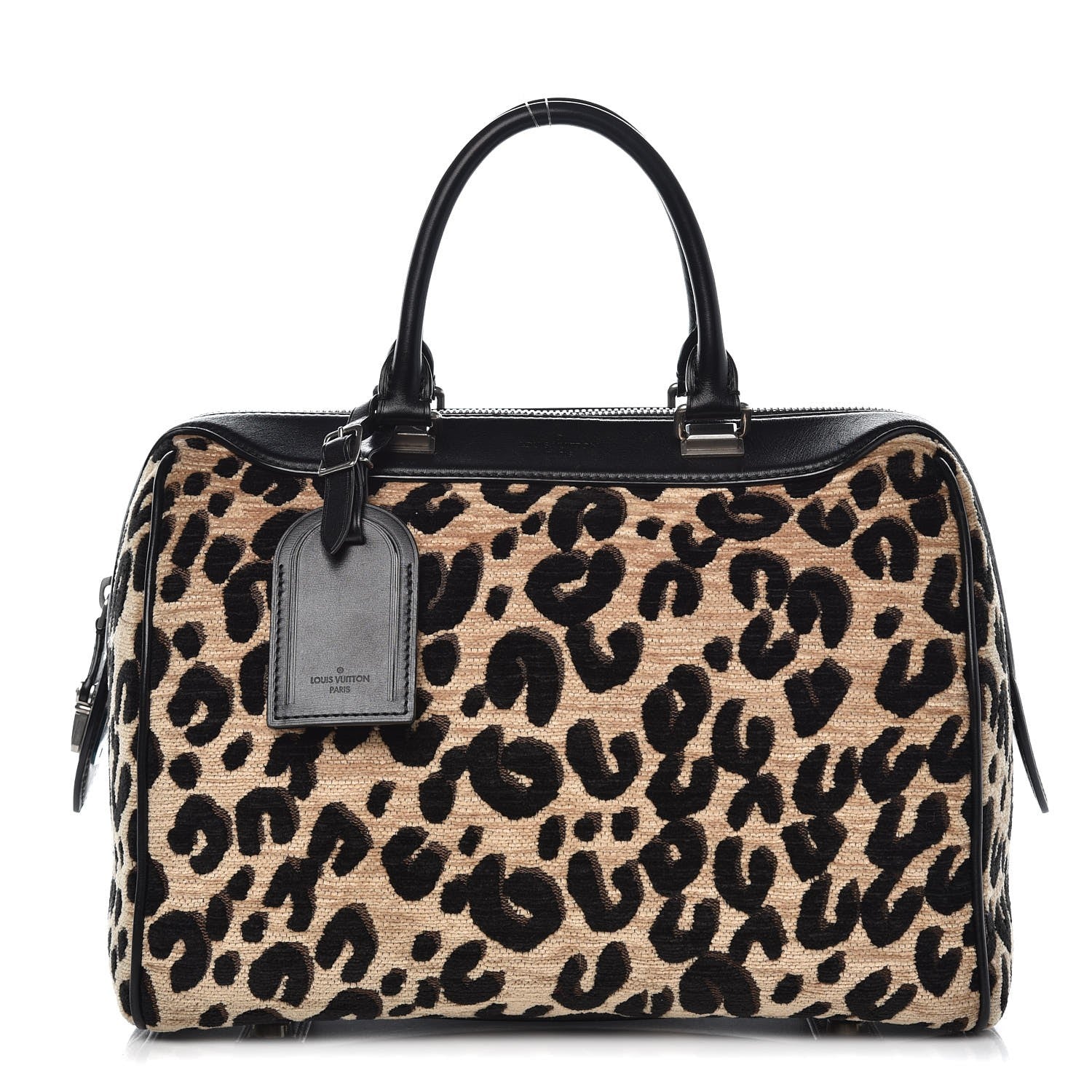 Louis Vuitton Jacquard Velvet Leopard Print Stephen Sprouse Speedy 1 of 8