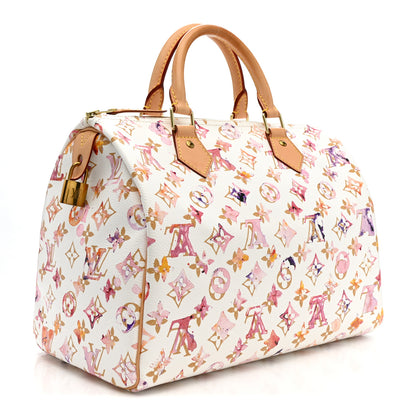 Louis Vuitton Watercolor Aquarelle Speedy 30 White 3 of 14