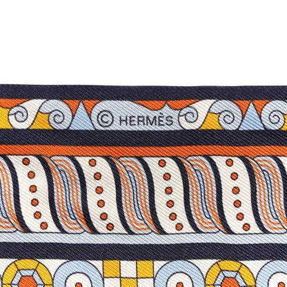 Hermes Silk Harnais En Rosace Twilly Creme Ciel Ocre 4 of 6