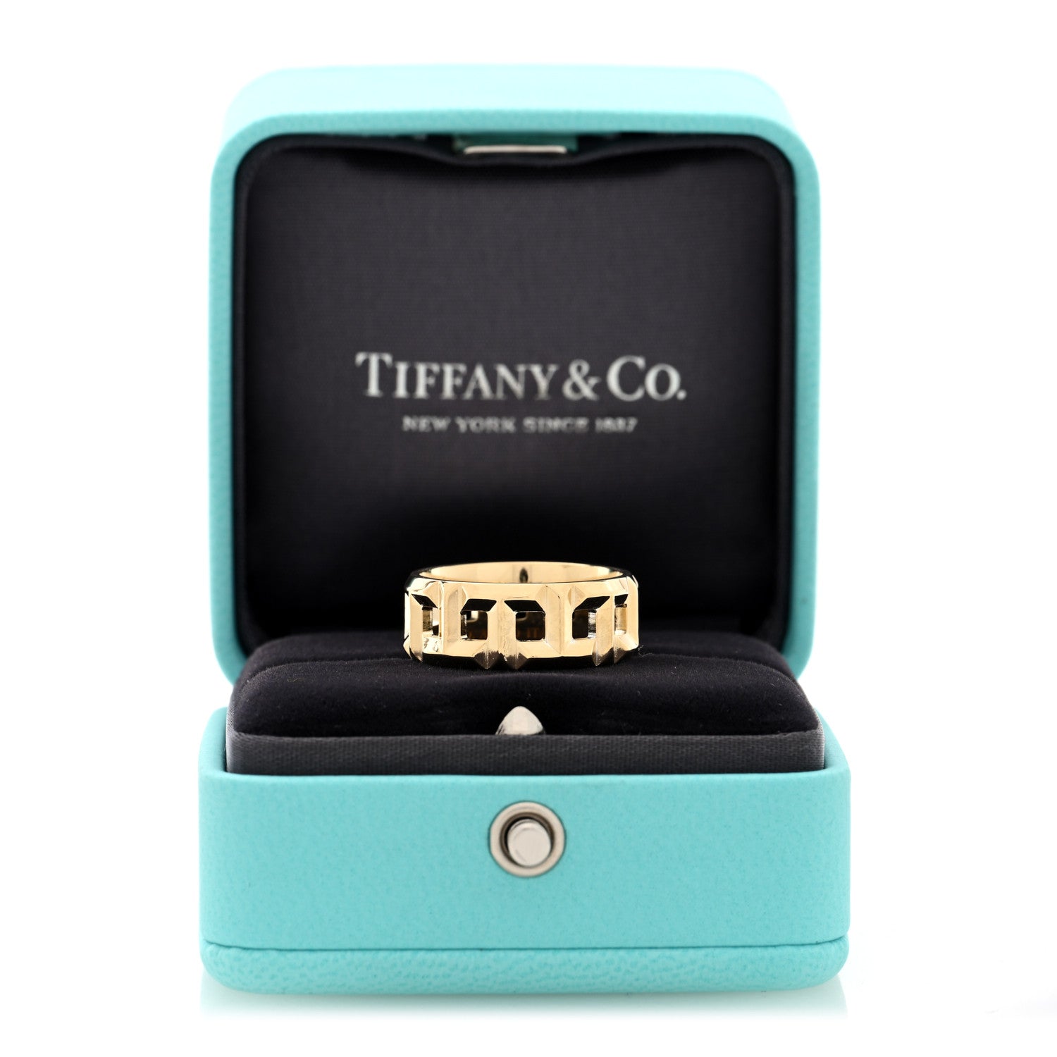 Tiffany 18K Yellow Gold T True Wide Ring 56 7.5 5 of 5