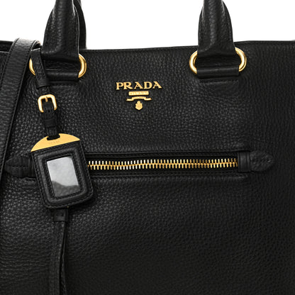 Prada Vitello Daino Shopping Tote Black 7 of 9