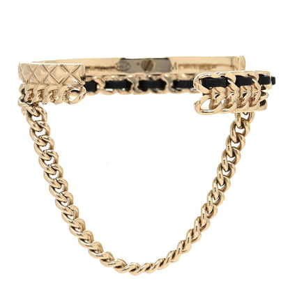 Chanel Metal Lambskin CC Turnlock Chain Bracelet M Gold Black 3 of 4