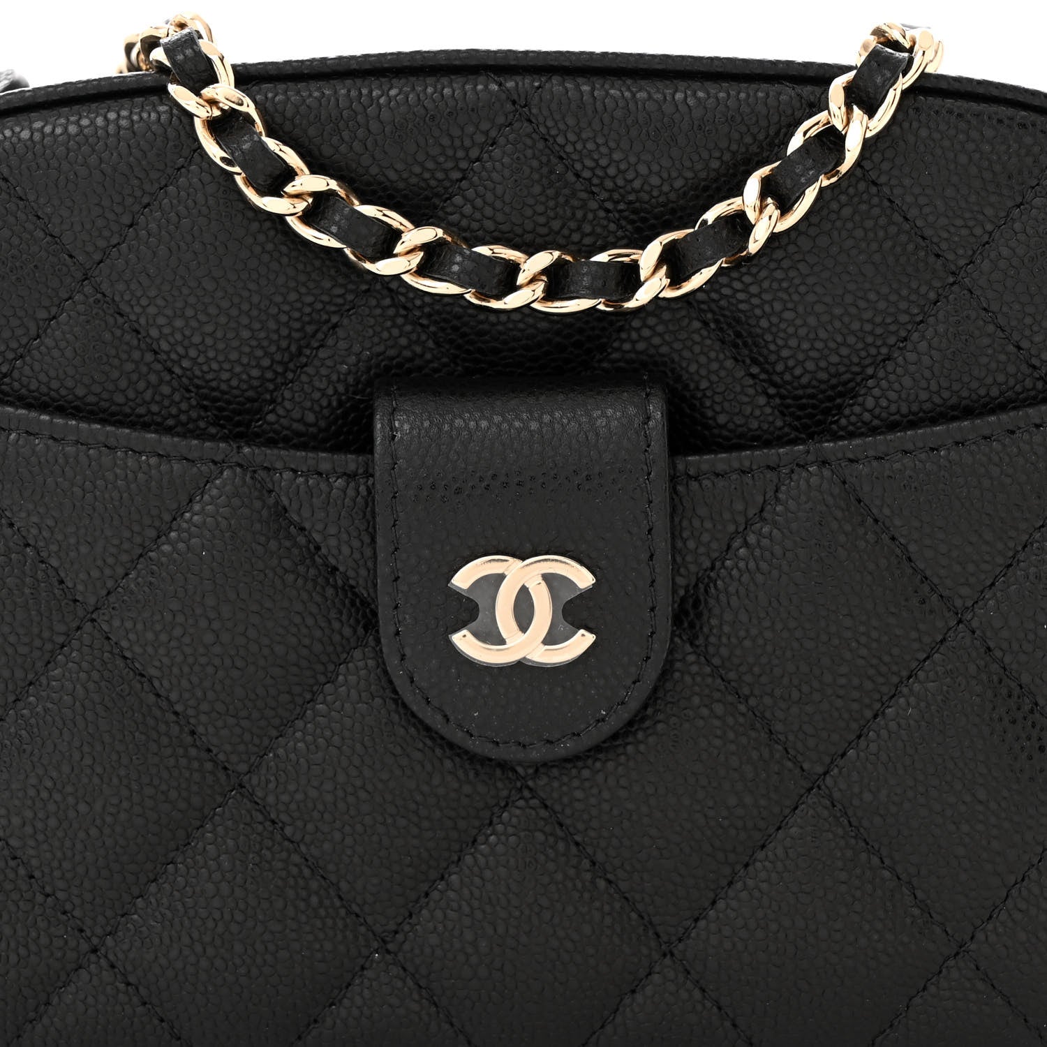 Chanel Caviar Quilted Chain Camera Bag Black 8 of 11