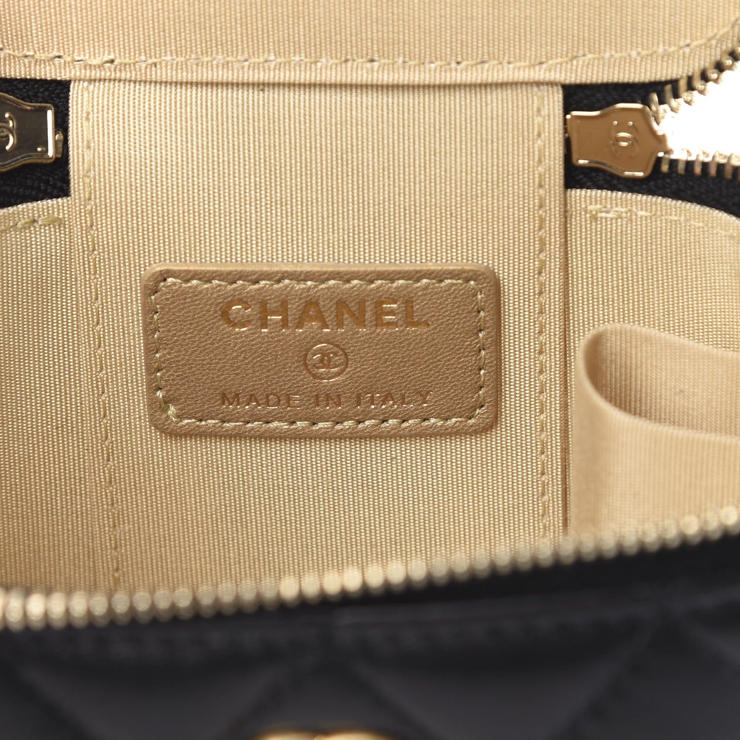 Chanel Lambskin Quilted Mini Pearl Crush Vanity Case With Chain Black 6 of 11