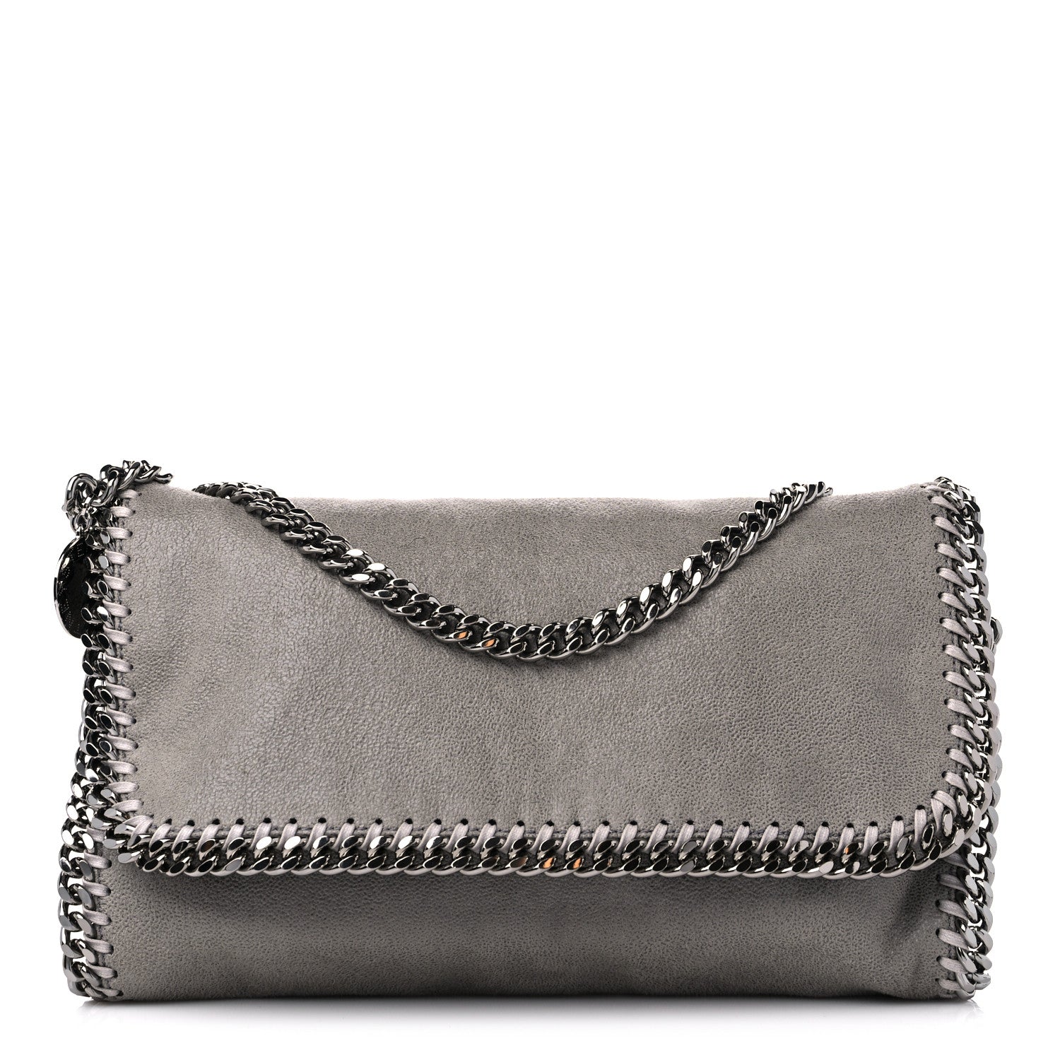 Stella McCartney Shaggy Deer Falabella Crossbody Clutch Light Grey 1 of 10