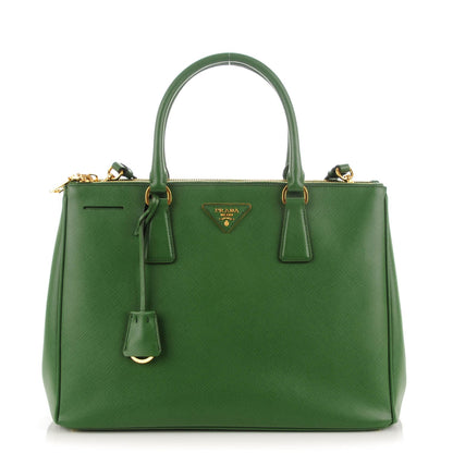Prada Saffiano Medium Galleria Double Zip Tote Larice 1 of 8