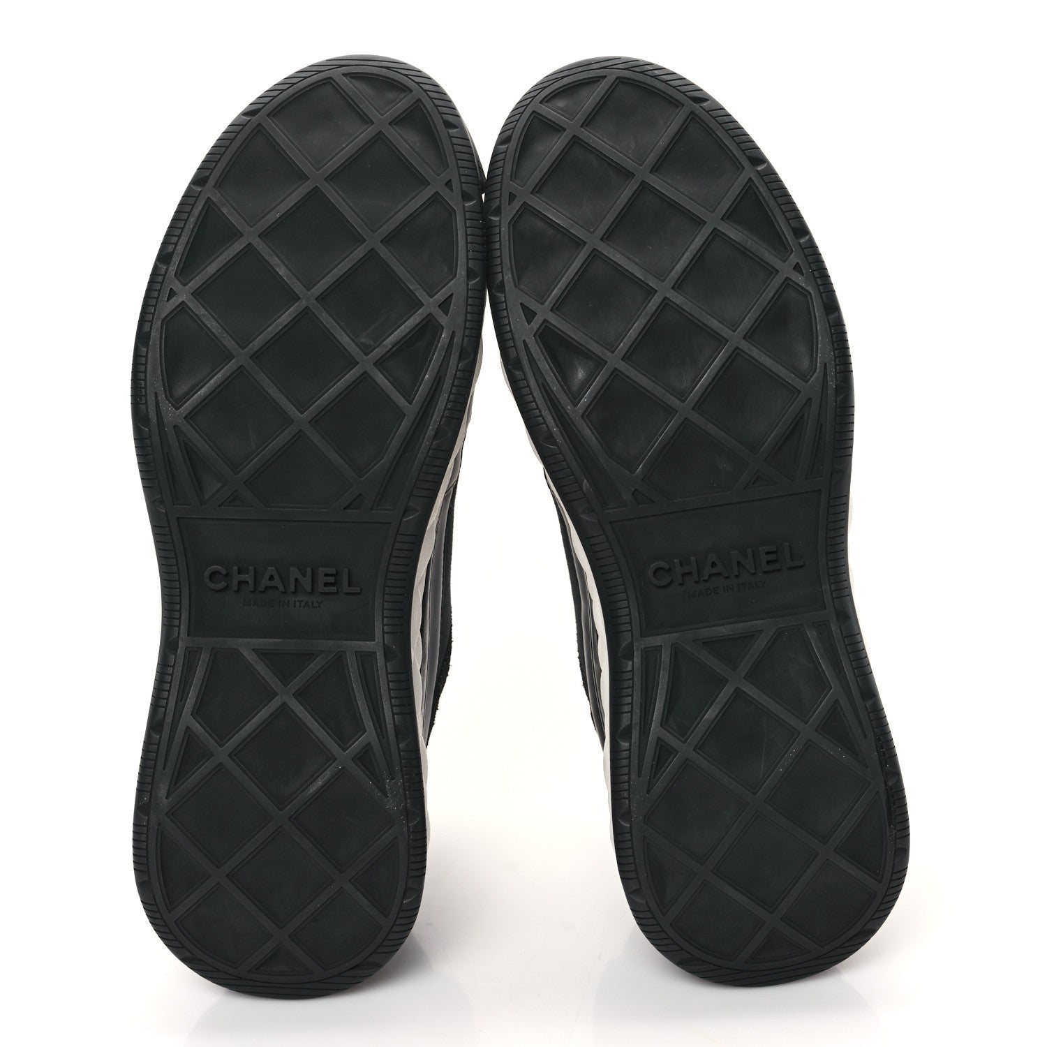 Chanel Velvet Calfskin Mixed Fibers CC Sneakers 39.5 Black 5 of 9
