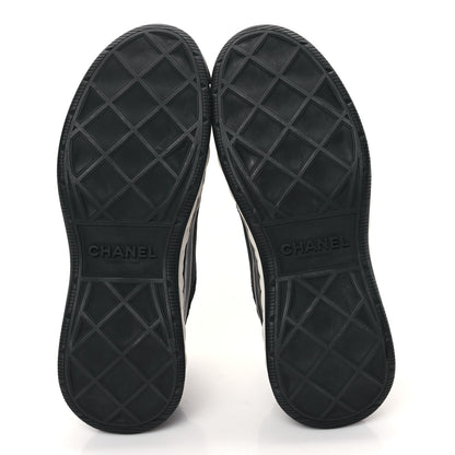 Chanel Velvet Calfskin Mixed Fibers CC Sneakers 39.5 Black 5 of 9