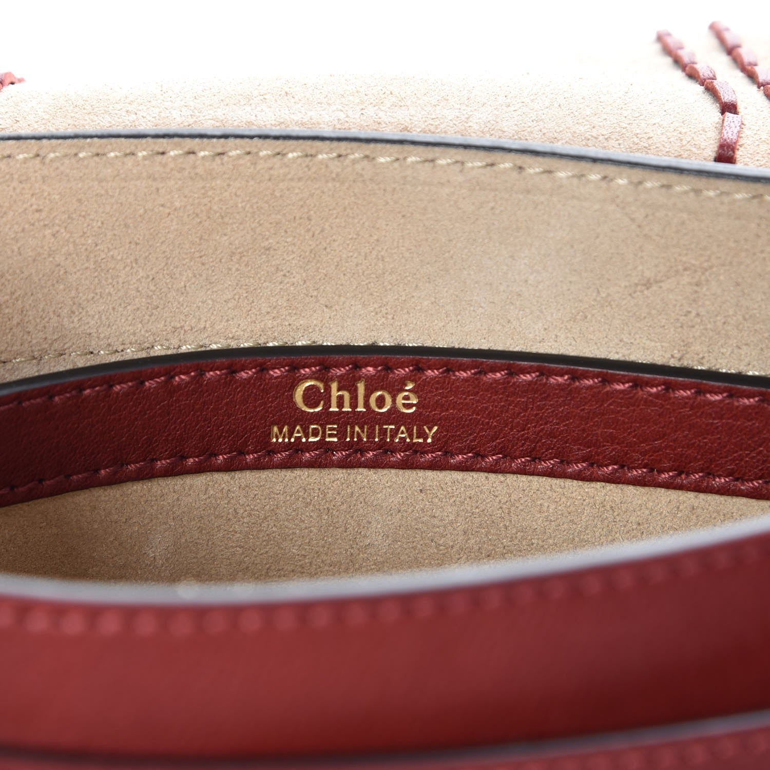 Chloe Calfskin Braided Small Hudson Shoulder Bag Sienna Red 6 of 7