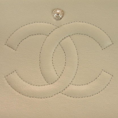 Chanel Lambskin Medium Double Flap Light Gray 7 of 10