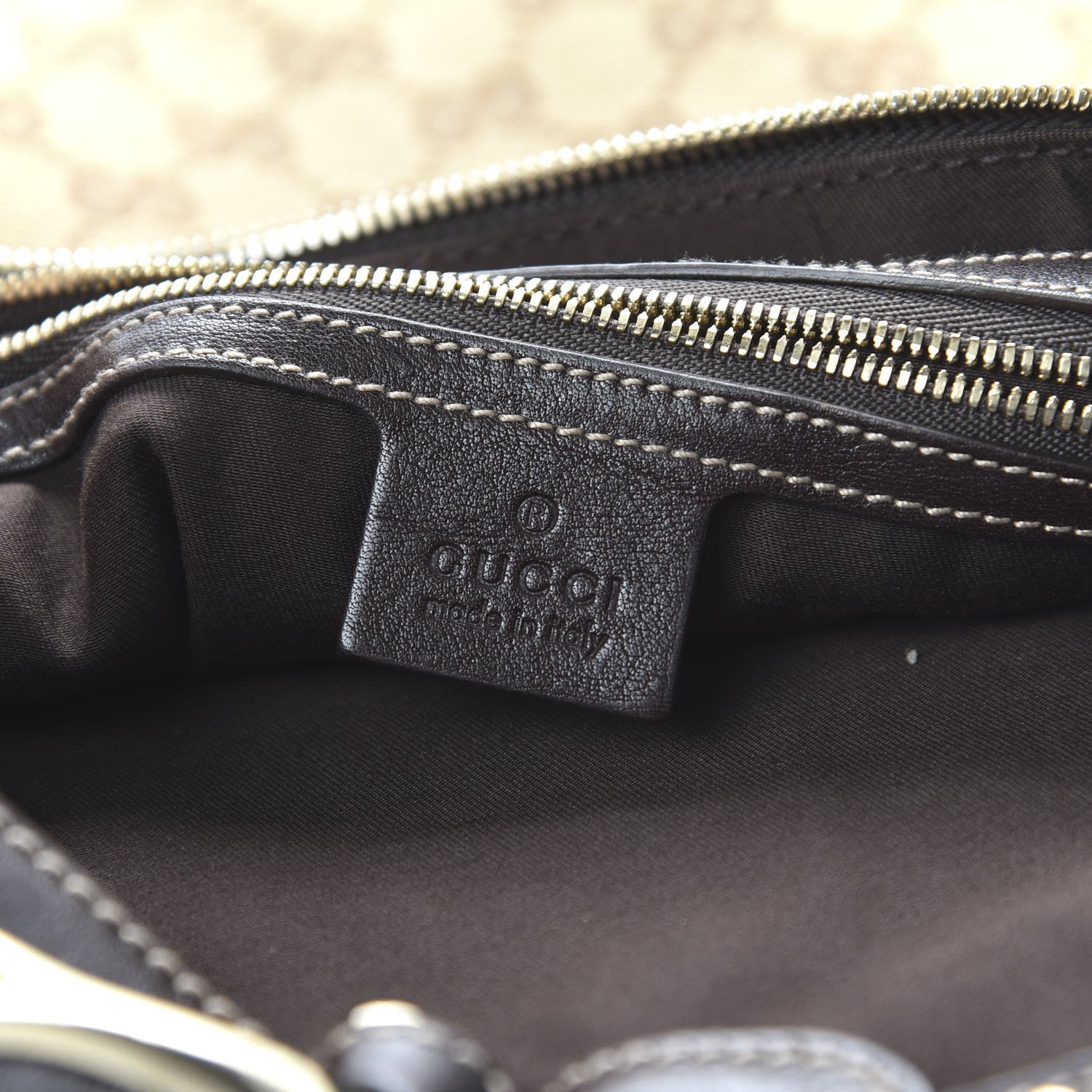 Gucci Monogram Web Studded Pelham Shoulder Bag Dark Brown 8 of 10