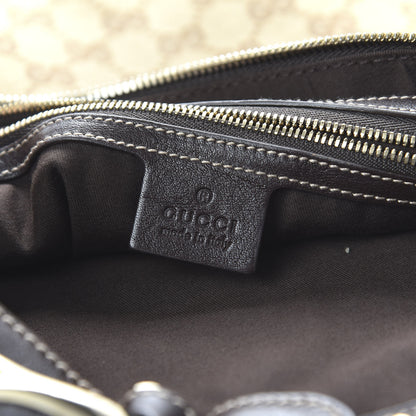 Gucci Monogram Web Studded Pelham Shoulder Bag Dark Brown 8 of 10