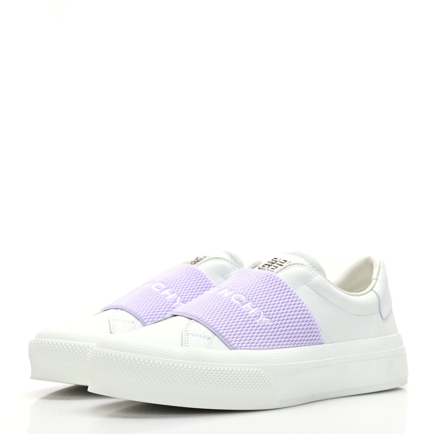 Calfskin Band Logo Womens City Sport Sneakers 36.5 Lilac