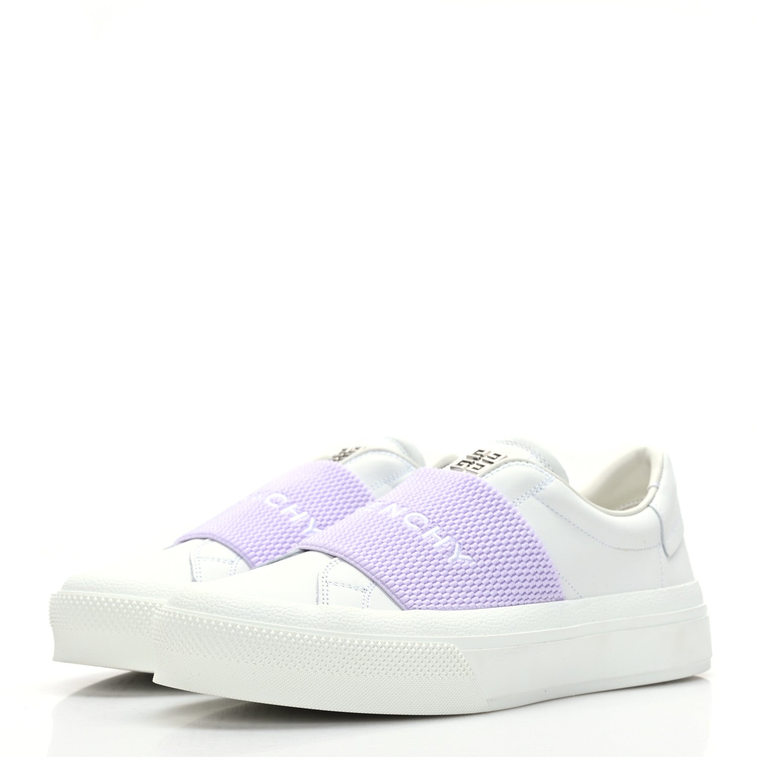 Givenchy Calfskin Band Logo Womens City Sport Sneakers 36.5 Lilac 3 of 8