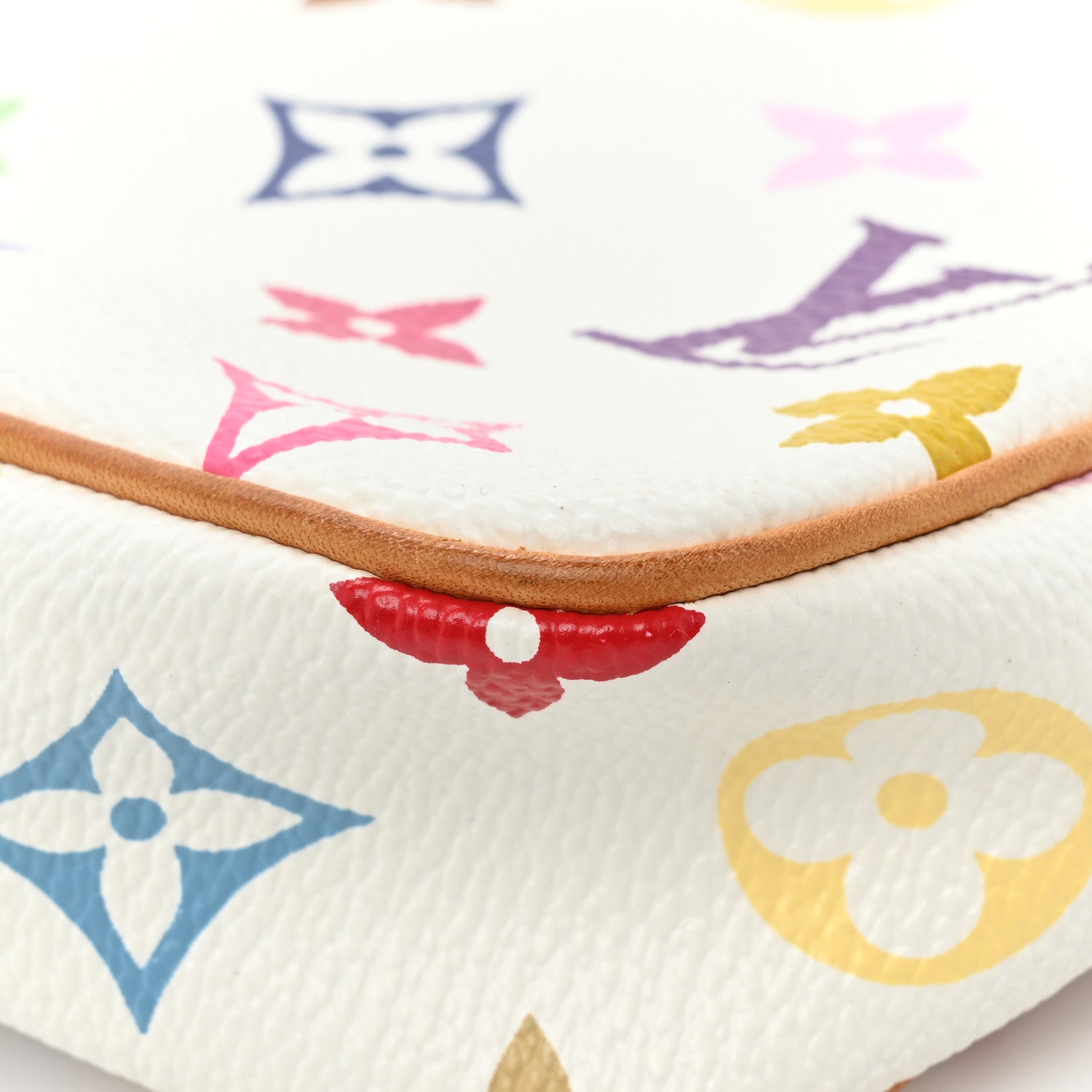 Louis Vuitton Monogram Multicolor Pochette Accessories White 10 of 14