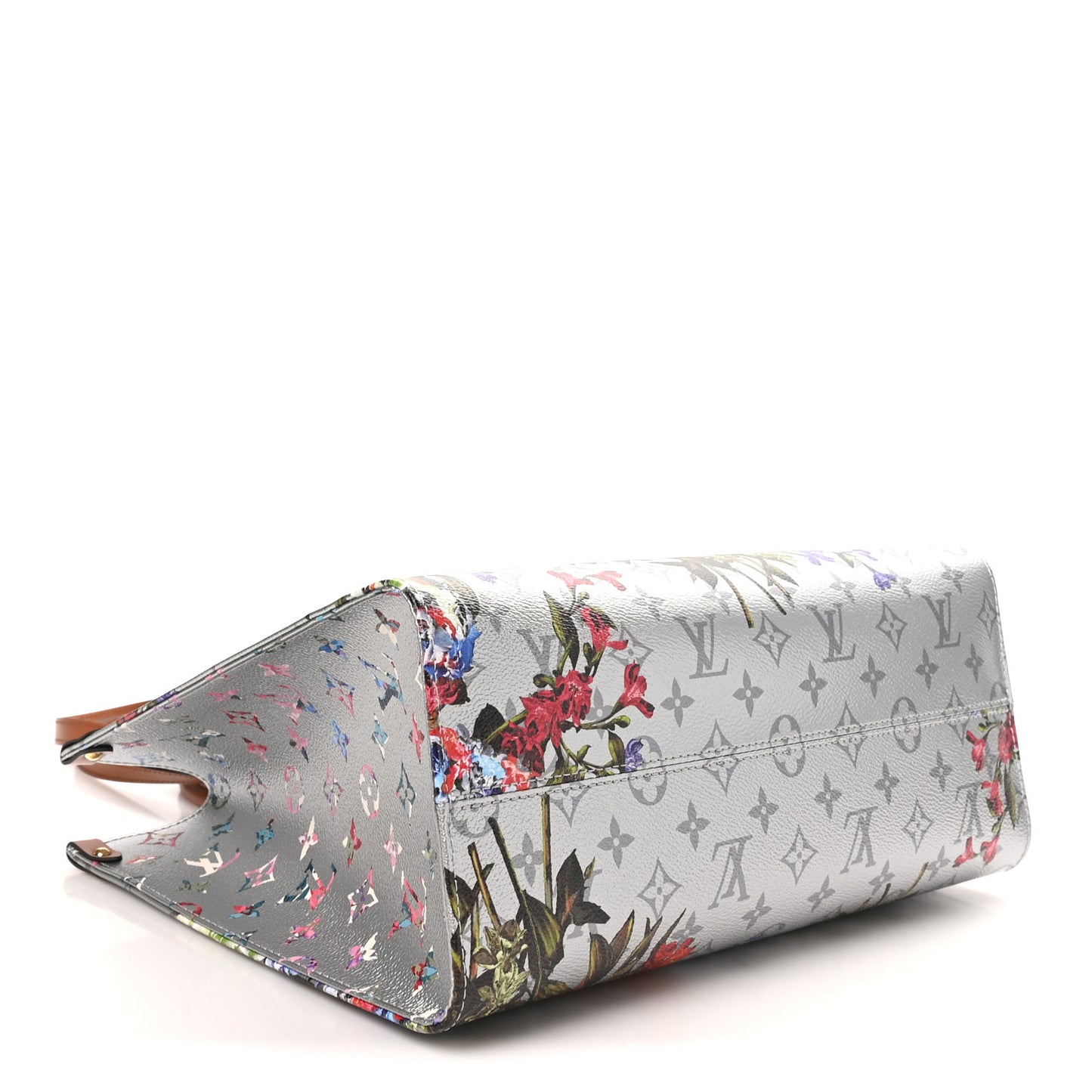 Metallic Monogram LV Garden OnTheGo MM Silver