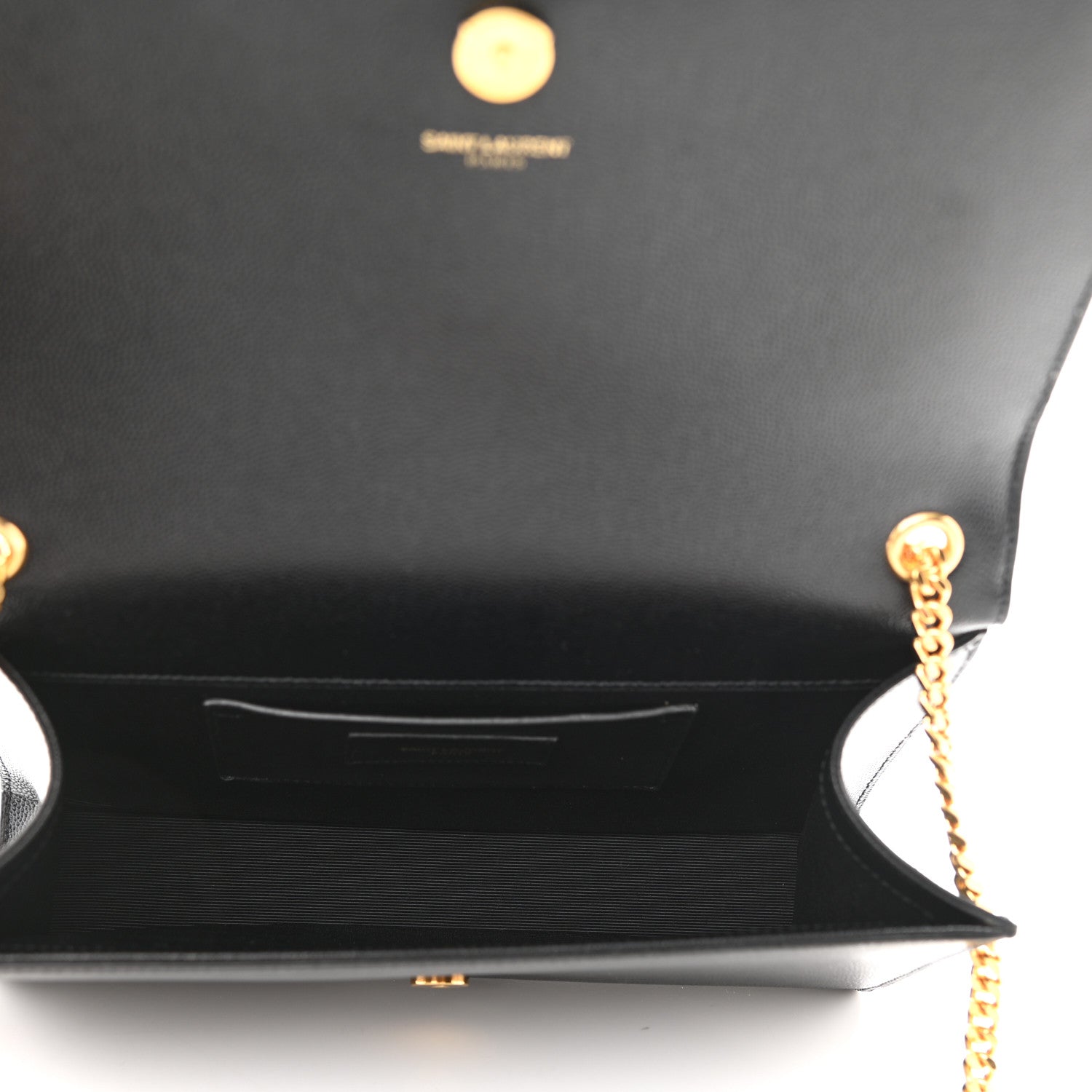 Saint Laurent Grain De Poudre Medium Classic Monogram Kate Satchel Black 5 of 12