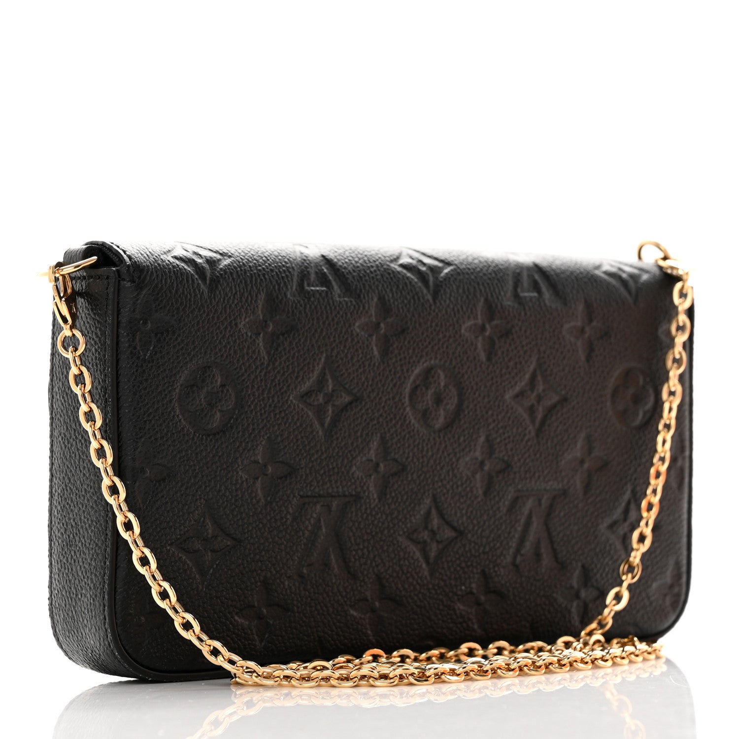 Louis Vuitton Empreinte Pochette Felicie Chain Wallet Black 4 of 9