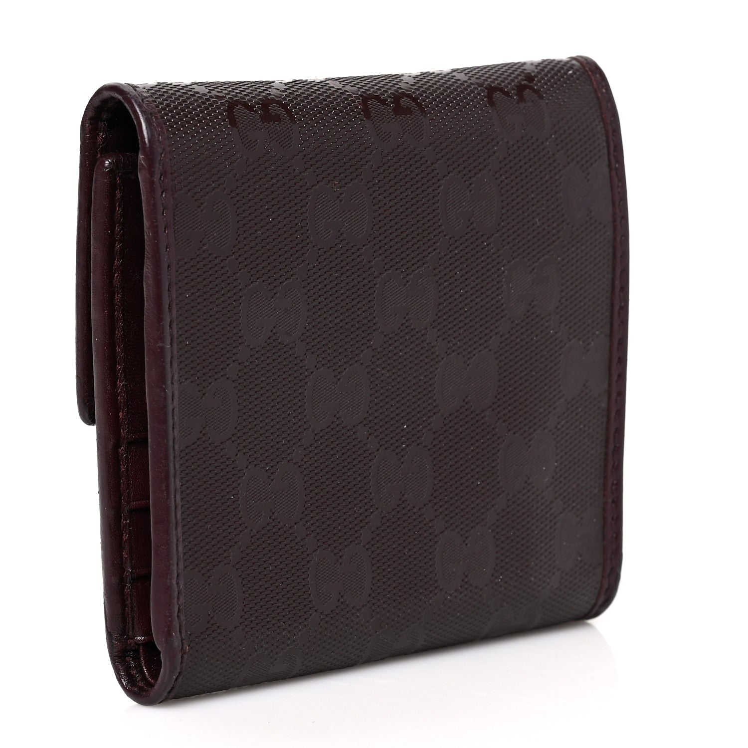 Gucci Imprime Monogram GG Pierce Tri Fold Wallet Bordeaux 3 of 7