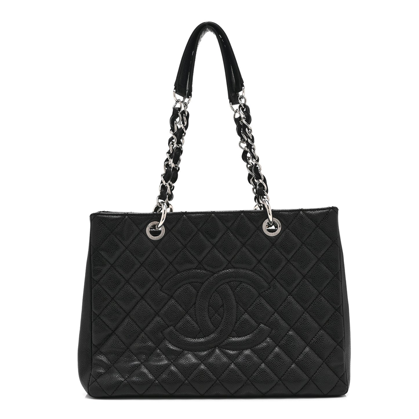 Caviar Quilted Grand Shopping Tote GST Black