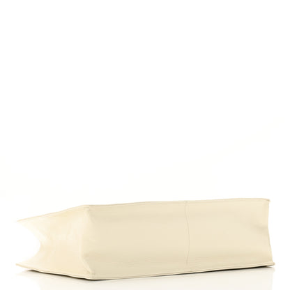 Chanel Shiny Aged Calfskin Shopping Bag White 4 of 19