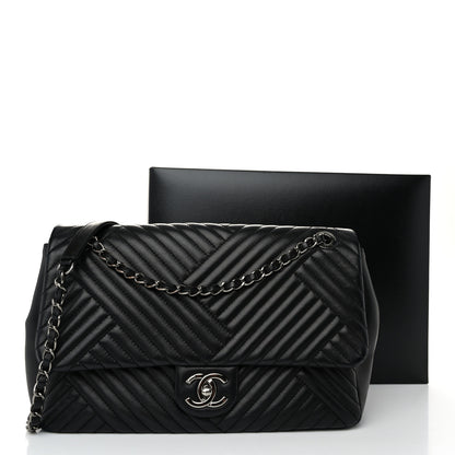 Chanel Lambskin Quilted Large CC Crossing Flap Black 12 of 12