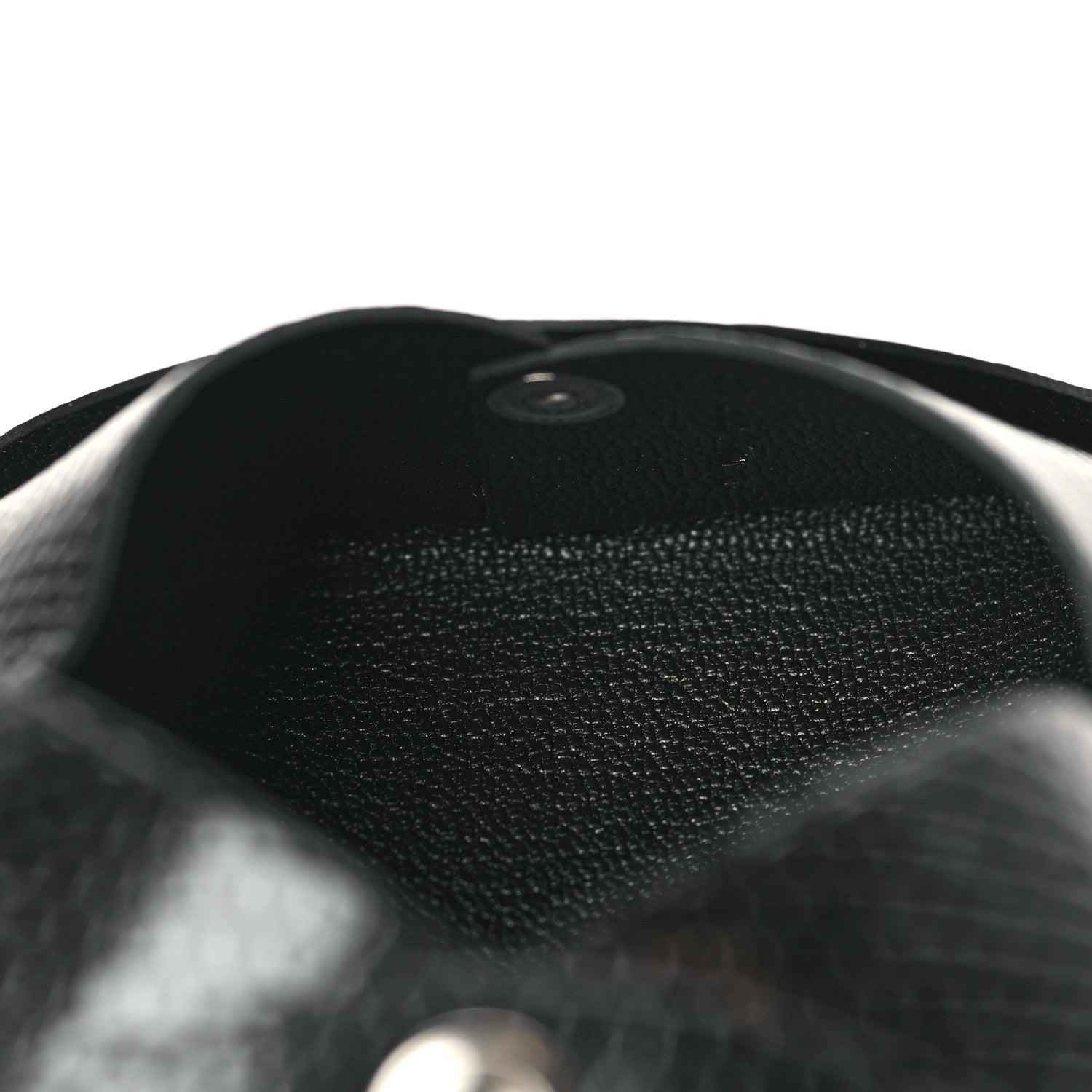 Hermes Lizard Calvi Card Case Black 7 of 9