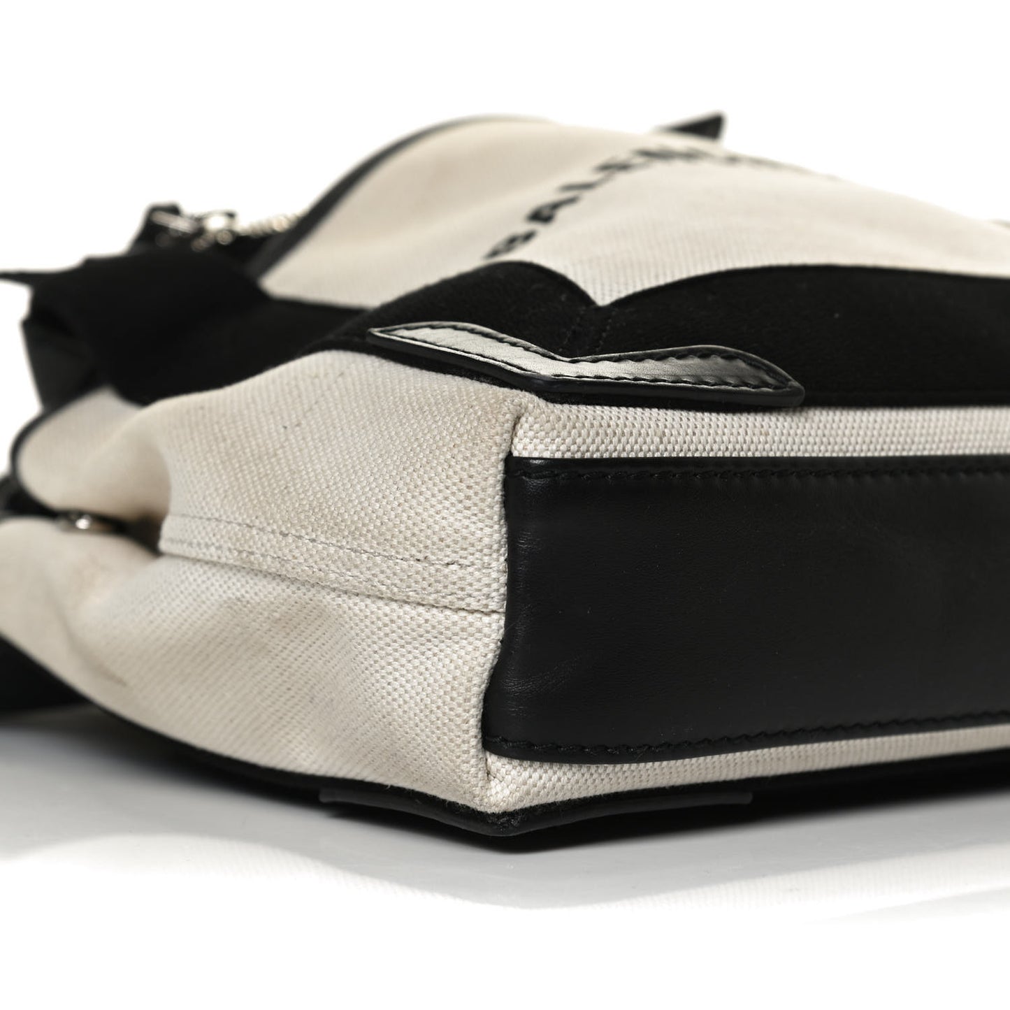 Cotton Canvas Calfskin Navy Cabas XS Natural Black