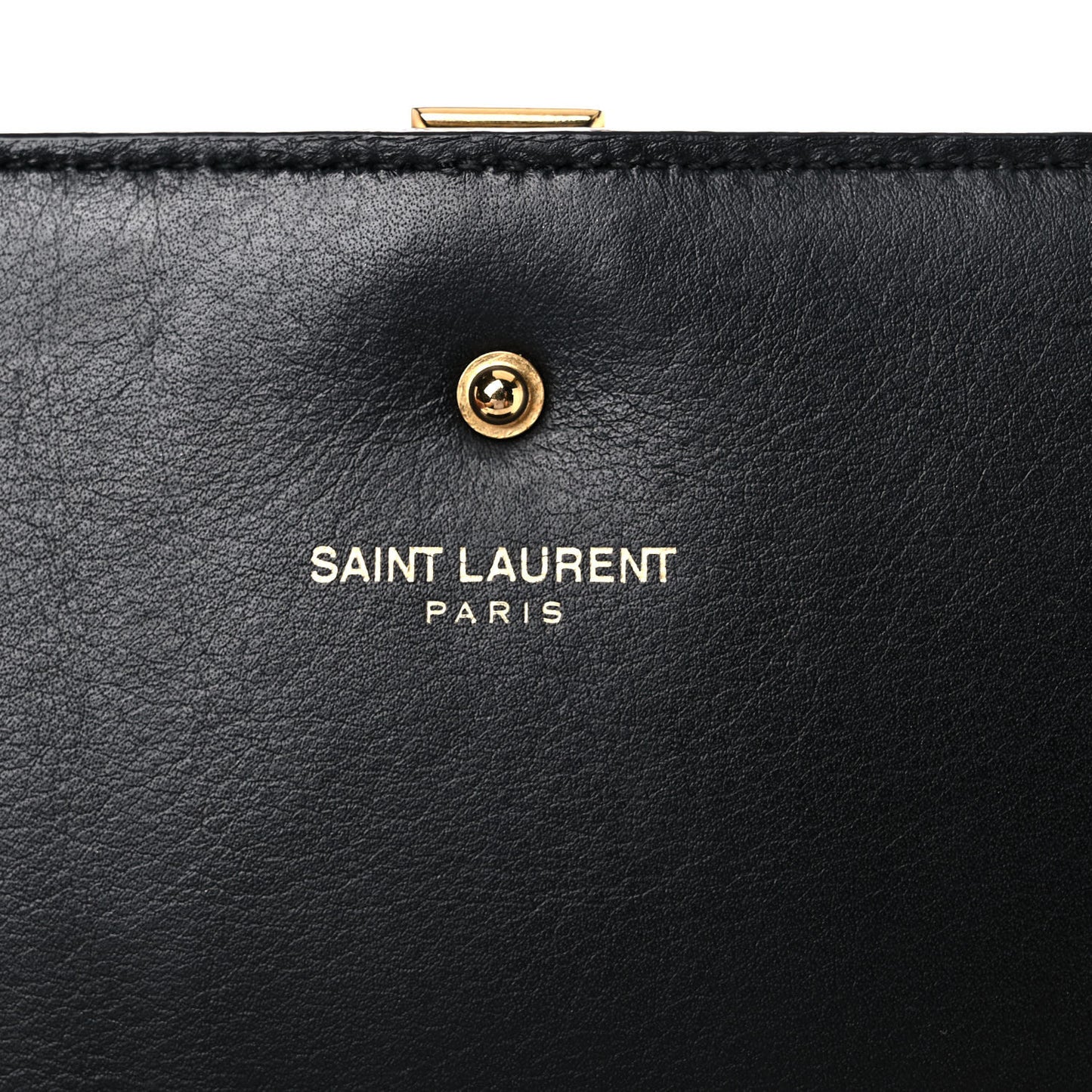 Calfskin Classic Y Ligne Chain Wallet Black