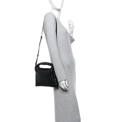 Bottega Veneta Calfskin Intrecciato Mini Hop Black 2 of 10