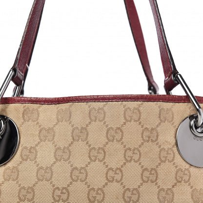 Gucci Monogram Large Eclipse Tote Red 14 of 15