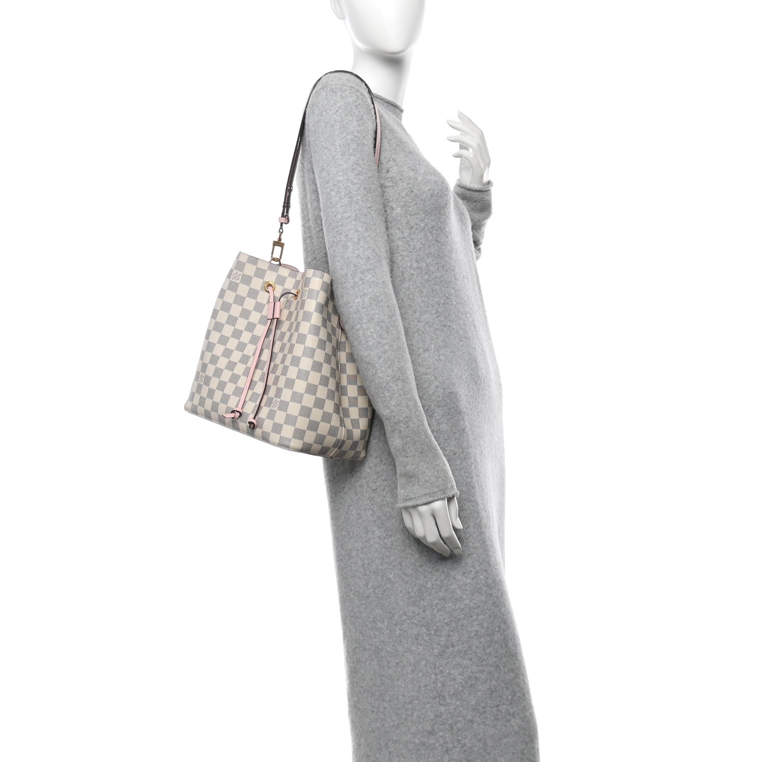 Louis Vuitton Damier Azur Neonoe MM Eau De Rose 3 of 10