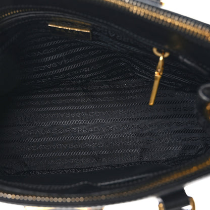 Prada Saffiano Small Galleria Double Zip Tote Black 5 of 10