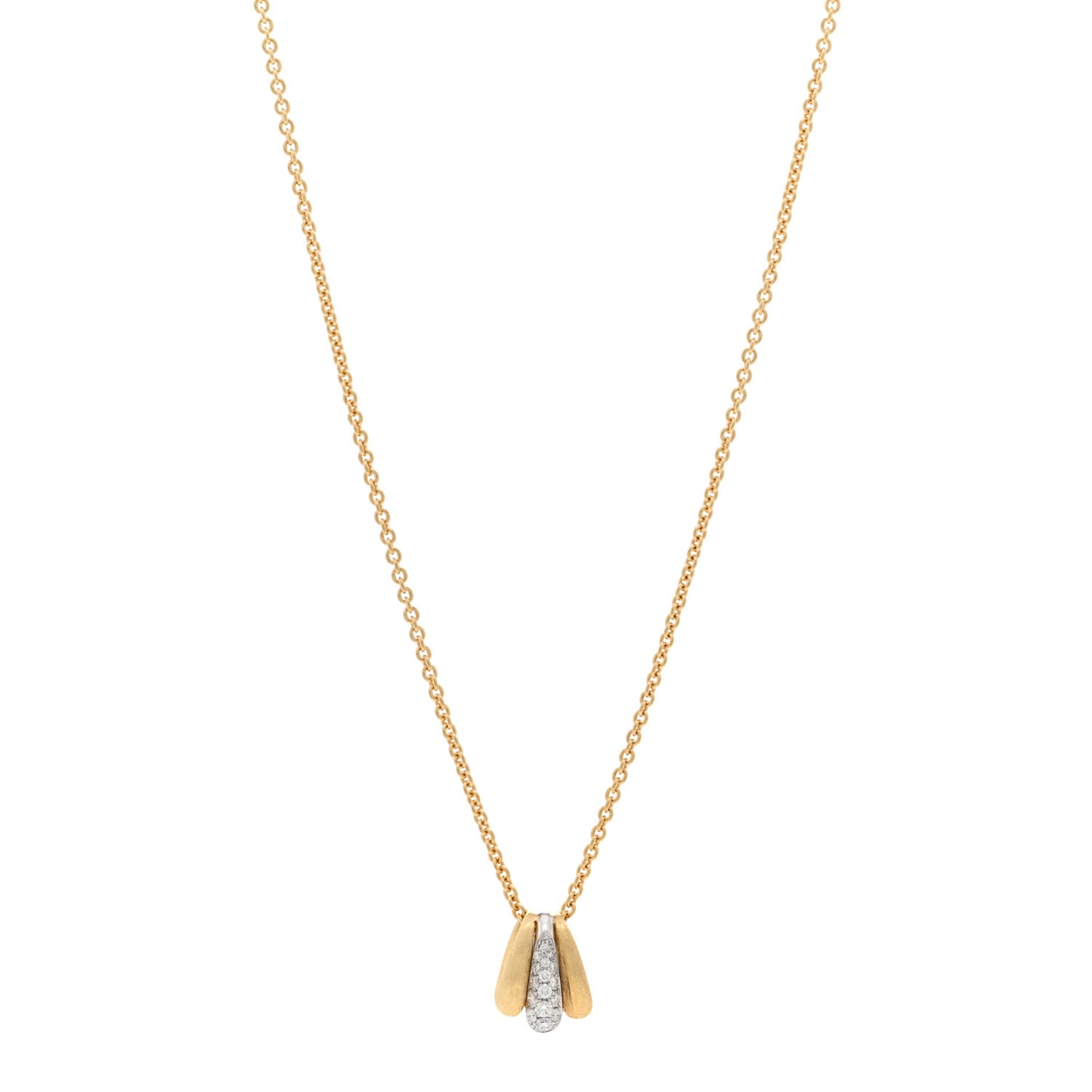 18K Yellow Gold Diamond Lucia Pendant Necklace