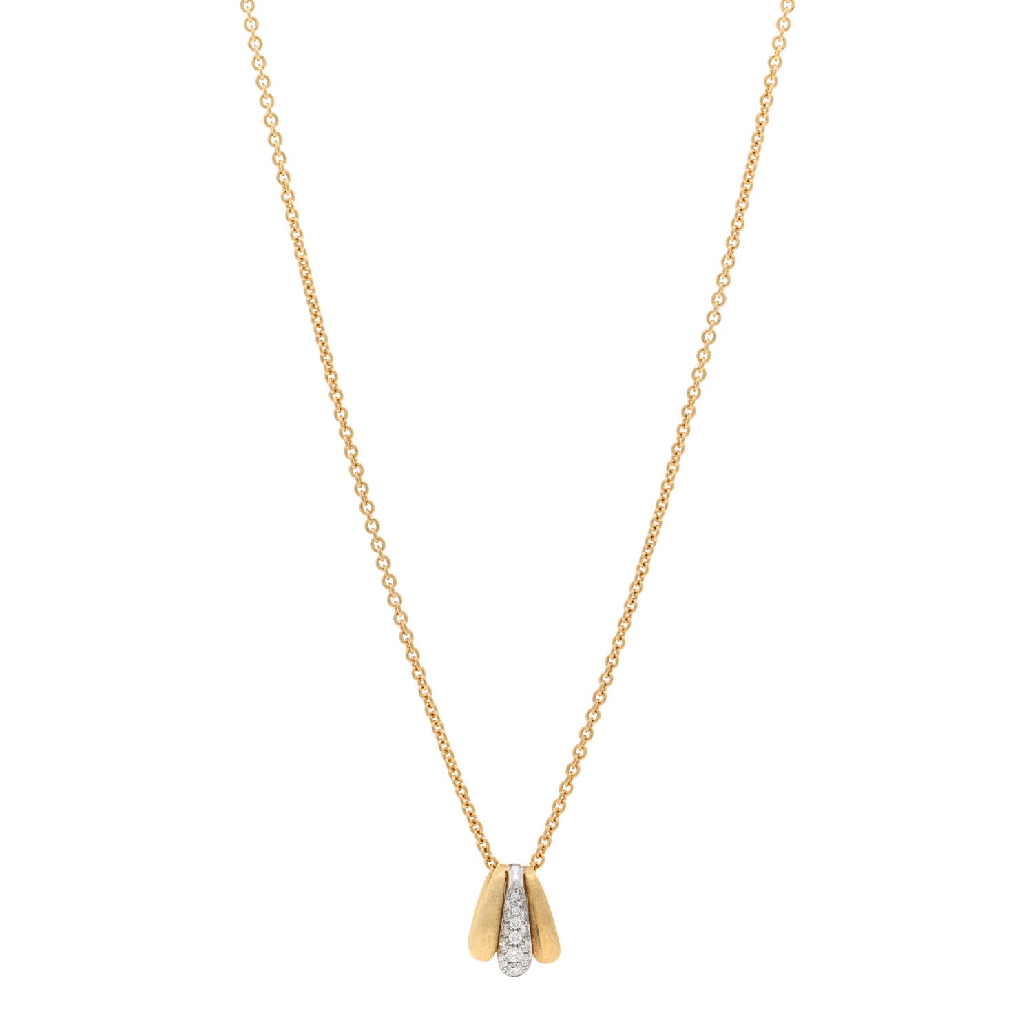 Marco Bicego 18K Yellow Gold Diamond Lucia Pendant Necklace 1 of 4