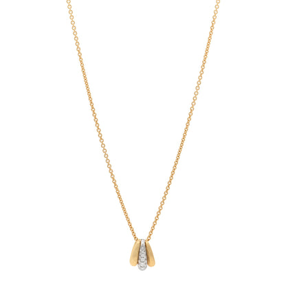 Marco Bicego 18K Yellow Gold Diamond Lucia Pendant Necklace 1 of 4