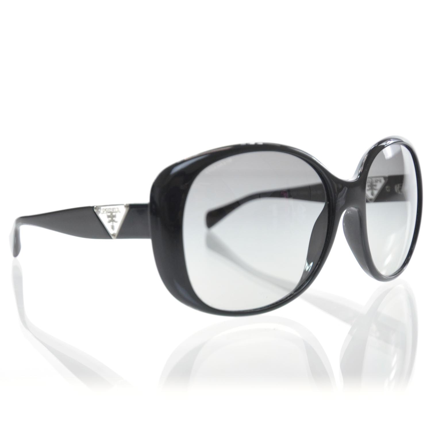 Prada Logo Sunglasses SPR 15O Black 1 of 8