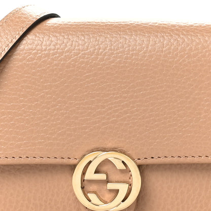 Gucci Dollar Calfskin Interlocking G Chain Wallet Camelia 8 of 10