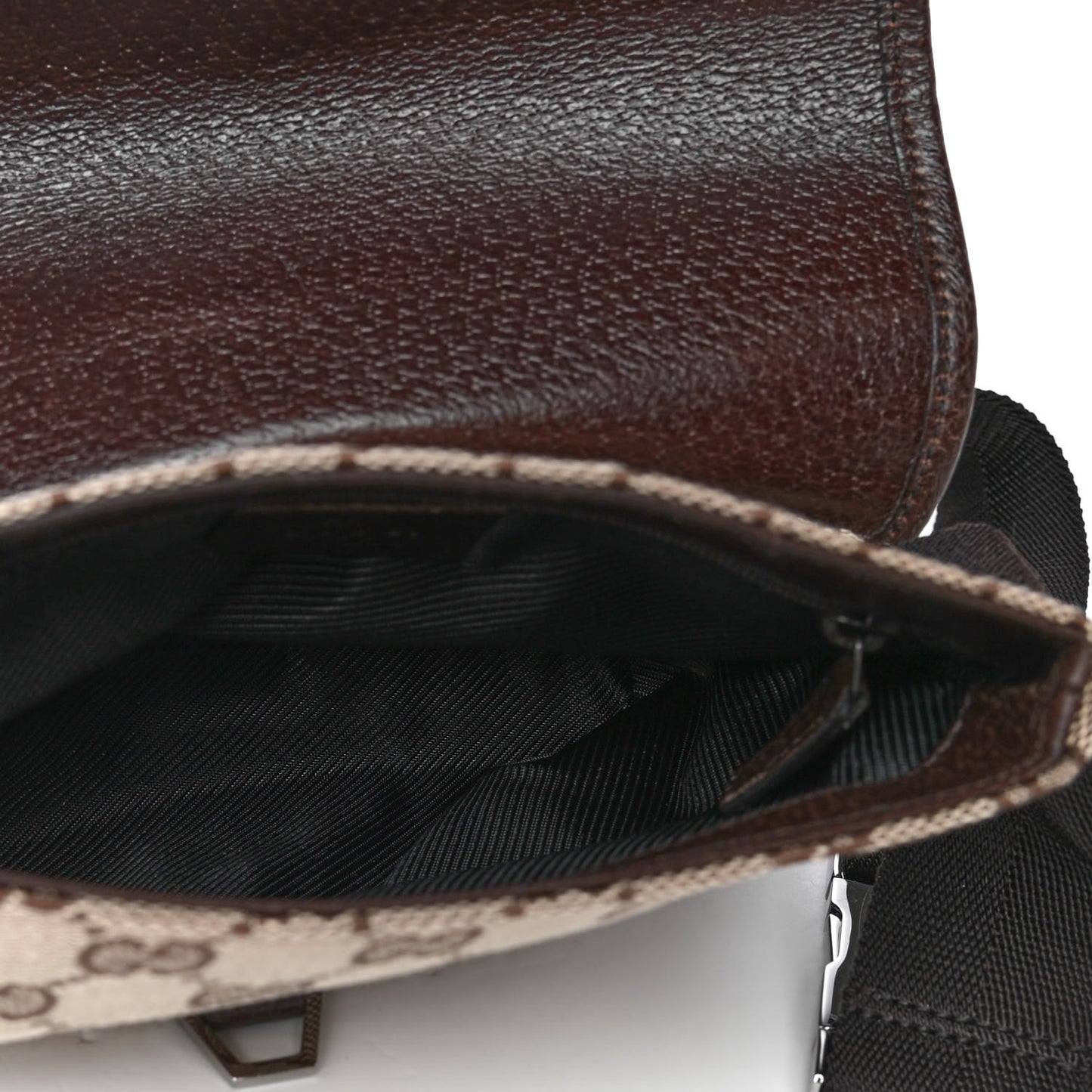 GG Monogram Flight Belt Bag Dark Brown