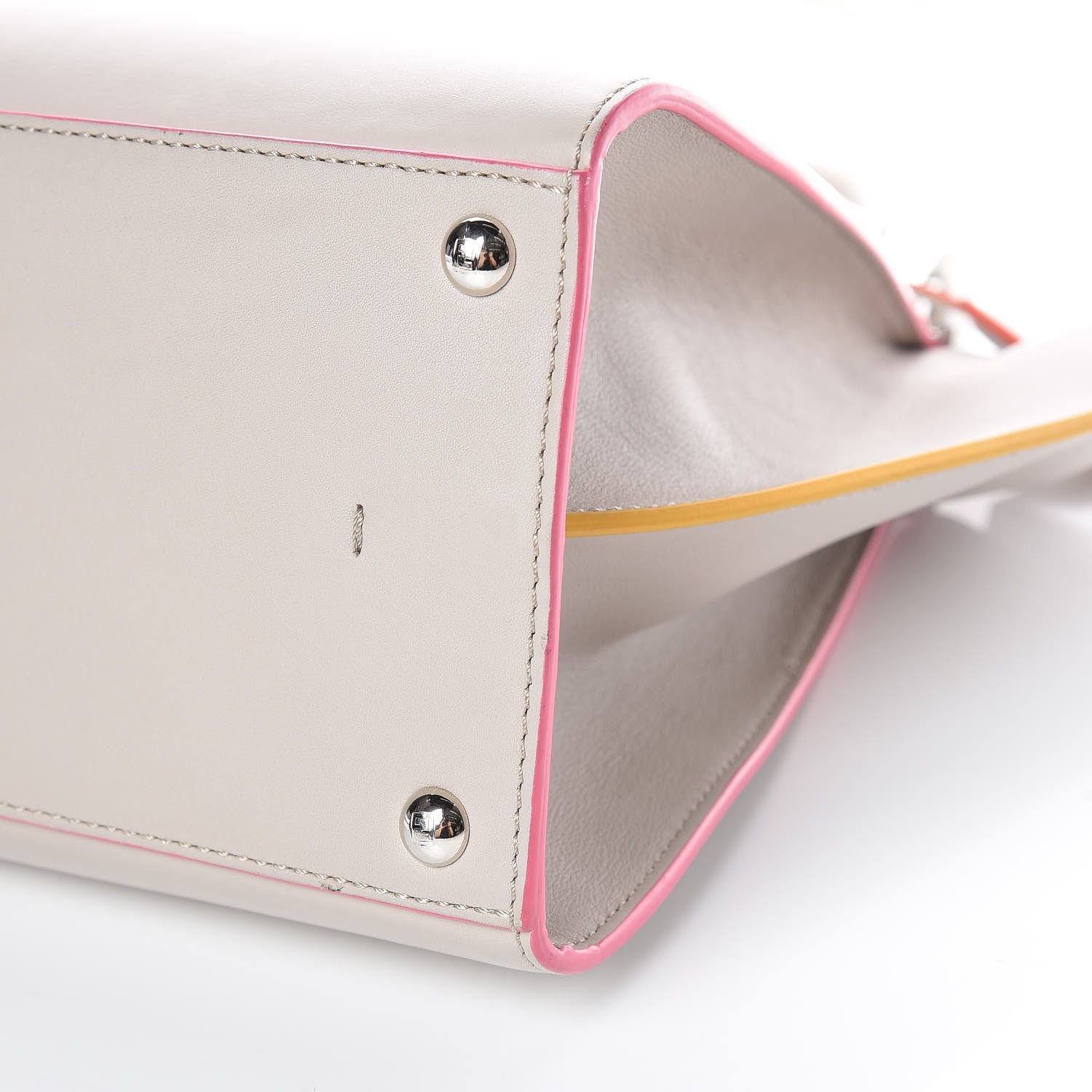 Fendi Vitello Dolce Petite 3Jours Tote Grigio Polvere 6 of 11